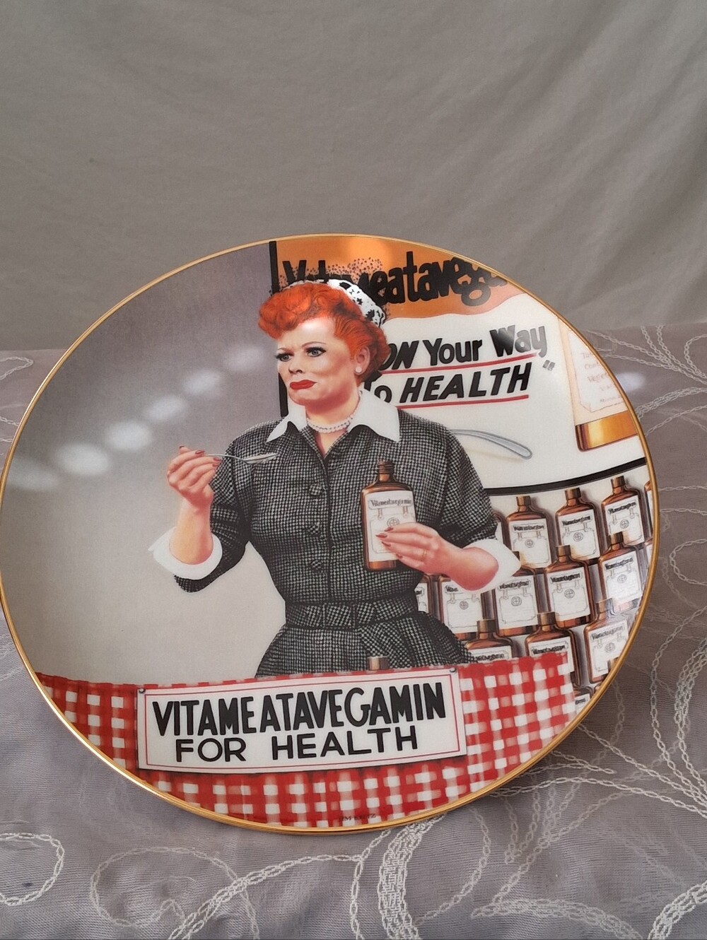 I Love Lucy Vintage Collectors Plate "...It's Just Like Candy" COA #1777 B